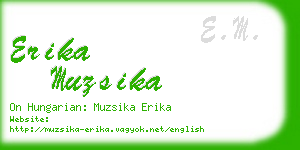 erika muzsika business card